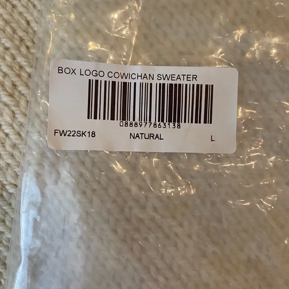 Supreme Box Logo Cowichan Sweater, Large